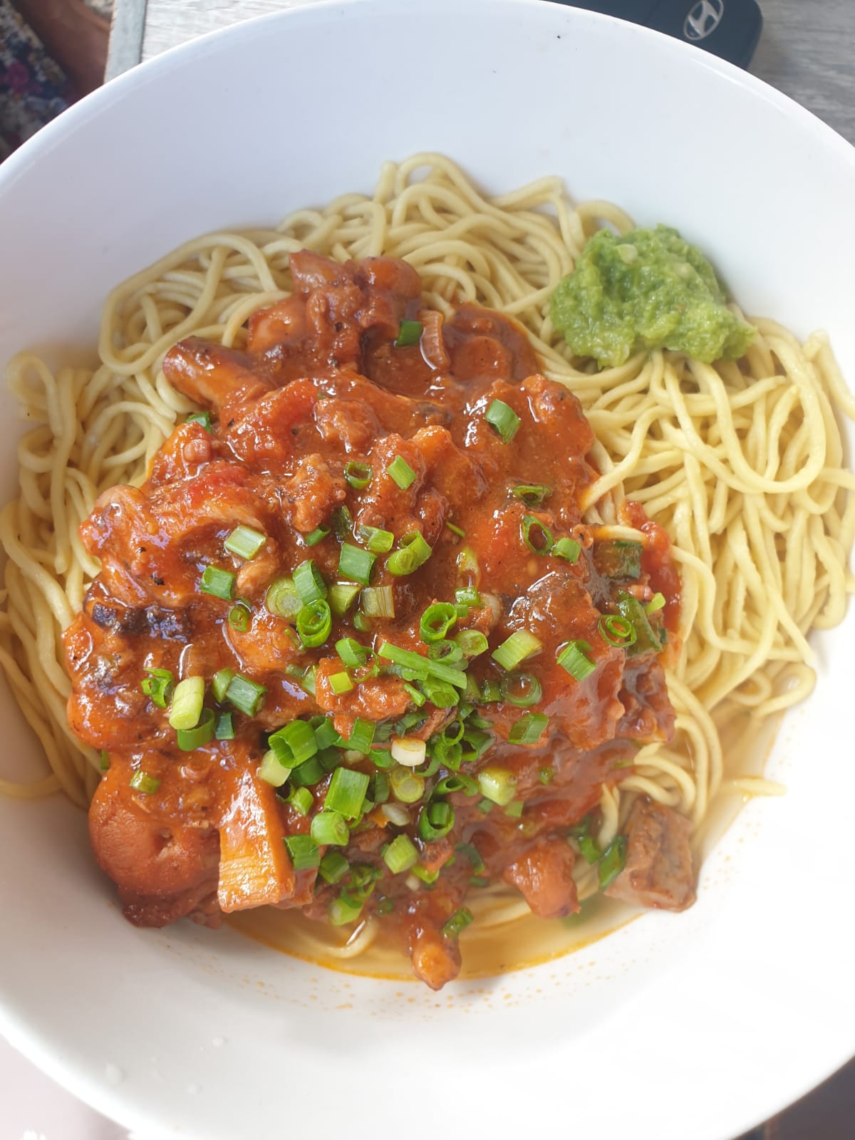 Boiled Noodles with octopus curry